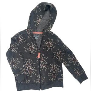 Cat & Jack flower zip-up hoodie for girls